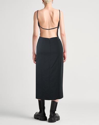 Woman Midi dress Black Size 8 Cotton, Viscose, Elastane