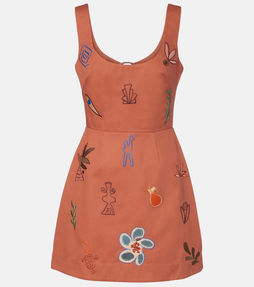 Alémais Dusty embroidered cotton minidress