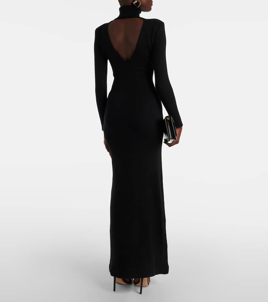 Cashmere turtleneck maxi dress