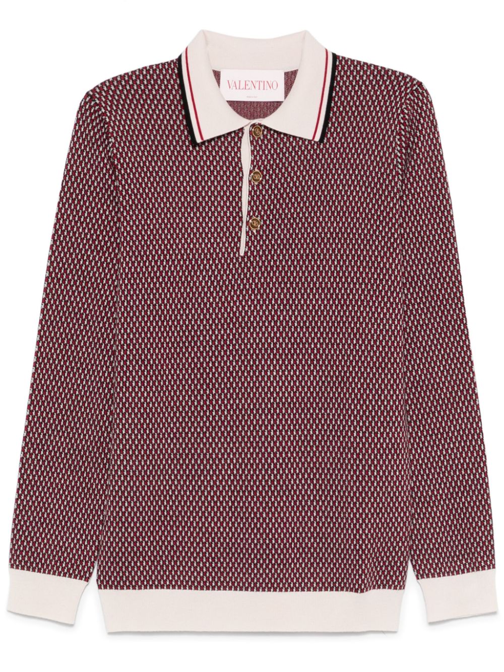 Knitted polo shirt - Red