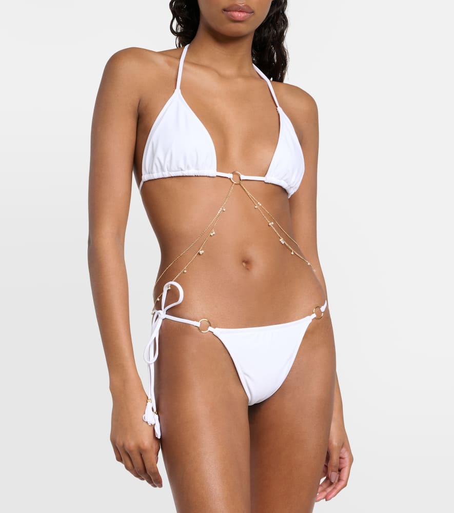 Side-tie triangle bikini bottoms