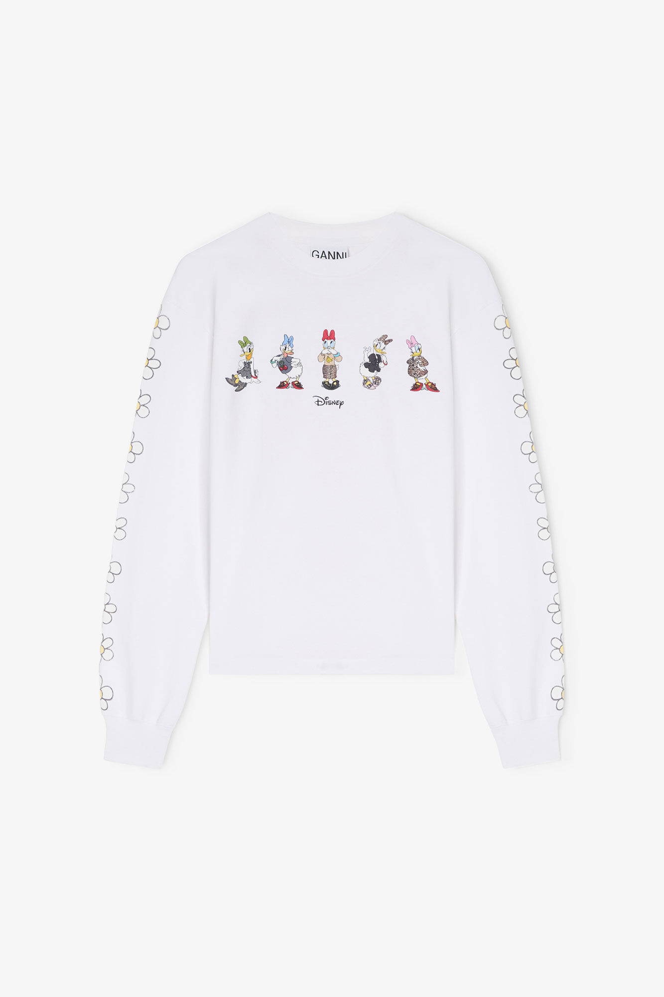 White T-shirt Ã manches longues x Disney motif Daisy Duck blanc
