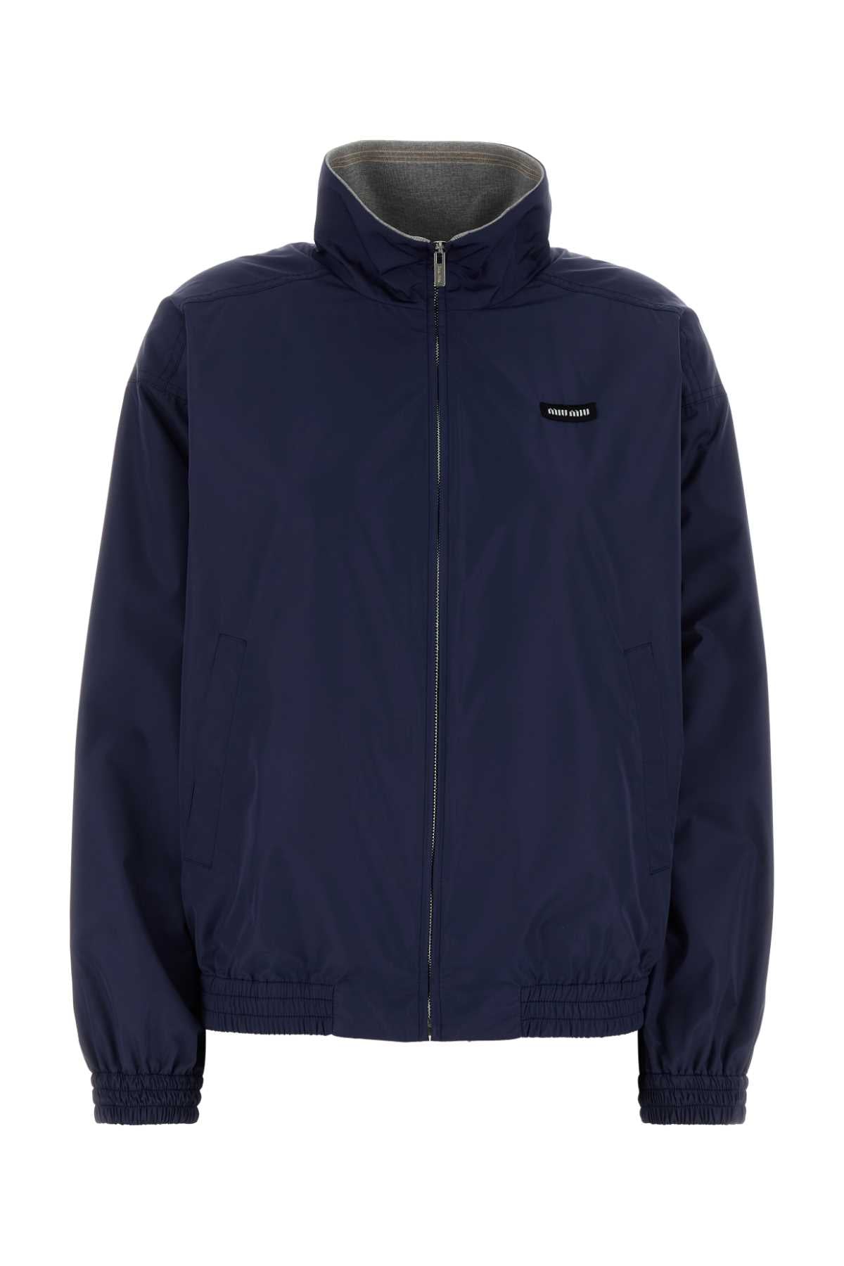 Recycled Polyester Windbreaker Jacket — Navy