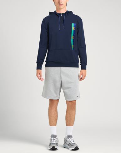 Man Sweatshirt Navy Size L Cotton, Elastane