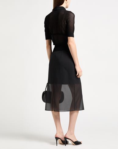 Woman Polo shirt Black Size M Viscose, Polyamide