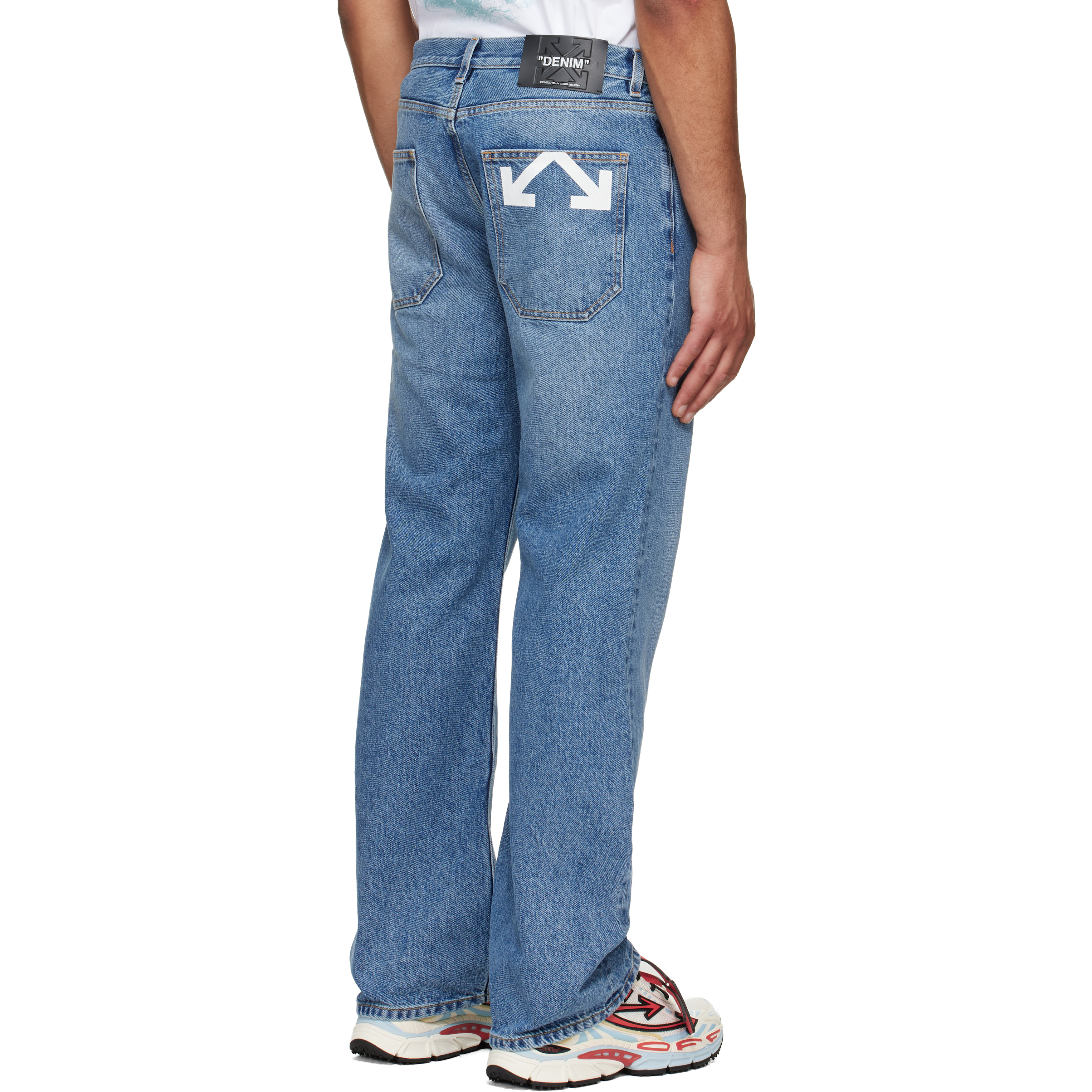 Blue Half Arrow Slim Relaxed Jeans