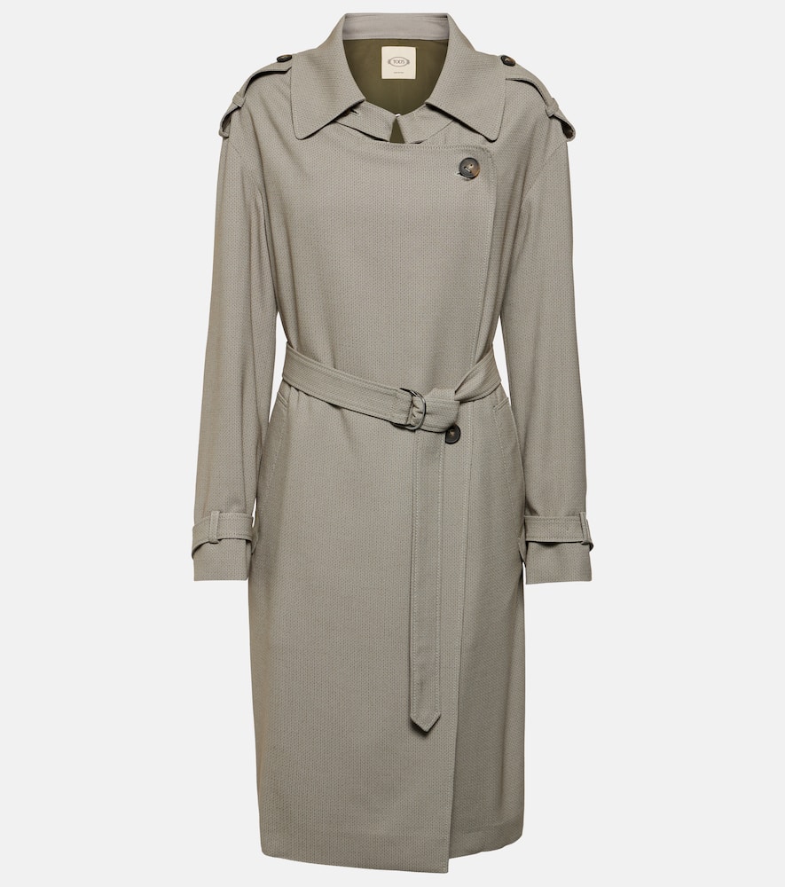 Belted trench coat