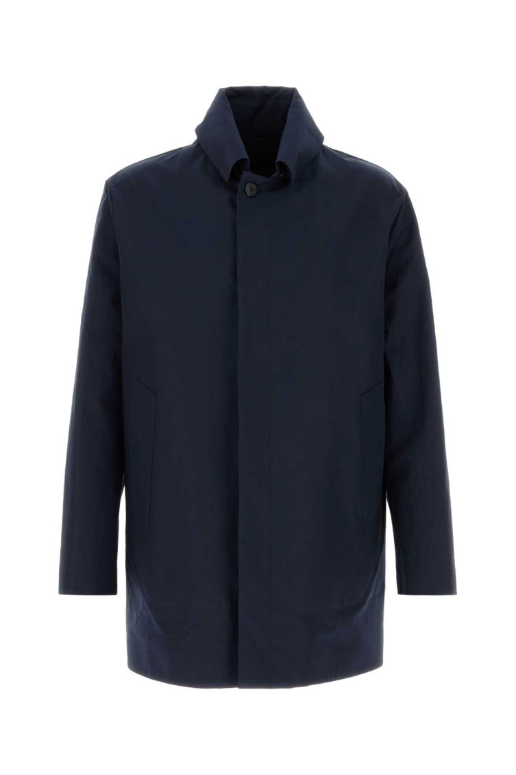 Prada - poplin overcoat long sleeves side pocket