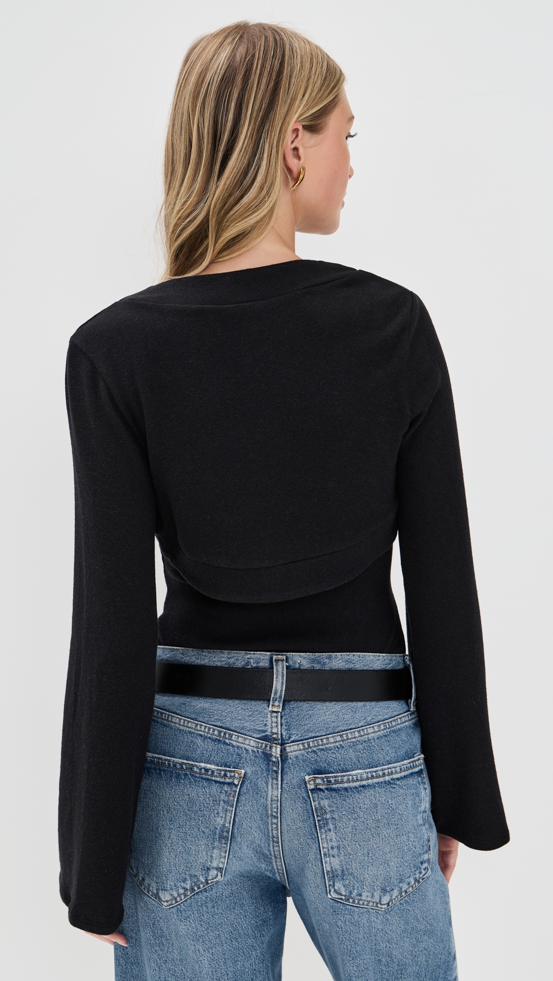 Chloe Knit Shrug Set Black