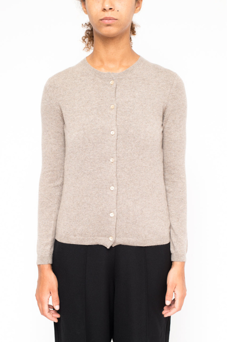Beige Cashmere Cardigan