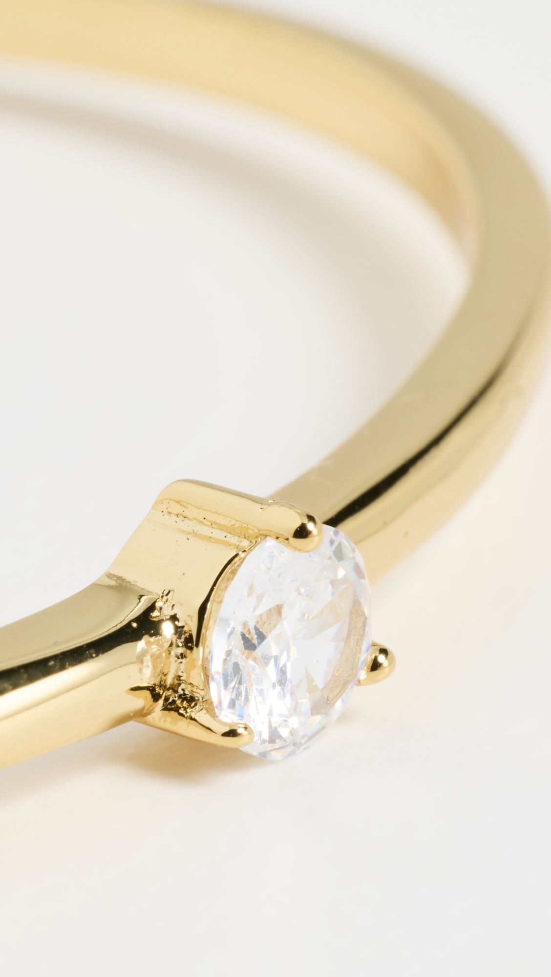 SHASHI Solitaire Cuff Bracelet Gold One Size