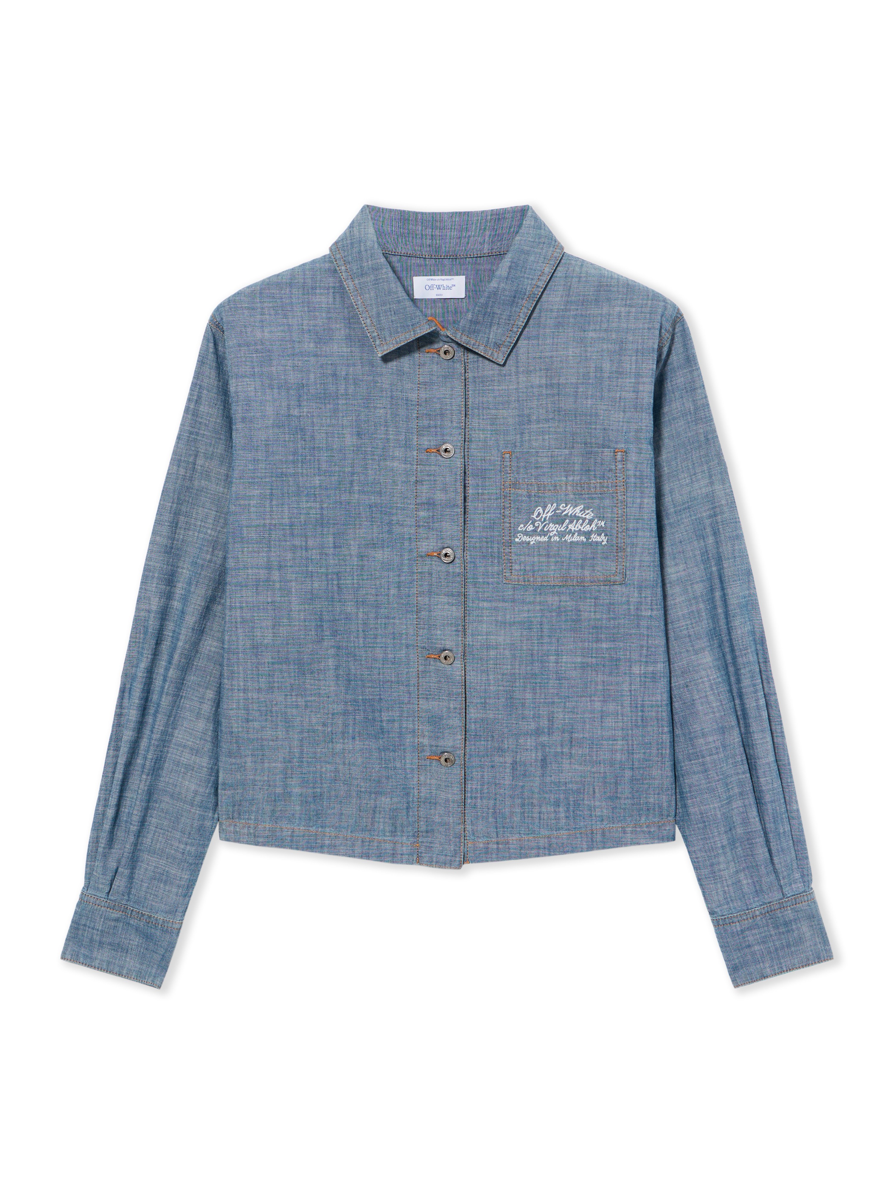 Chambray Denim Pajama Shirt - Female Denim Dark Blue