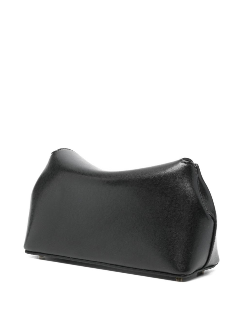 Mini T-Lock Leather Clutch