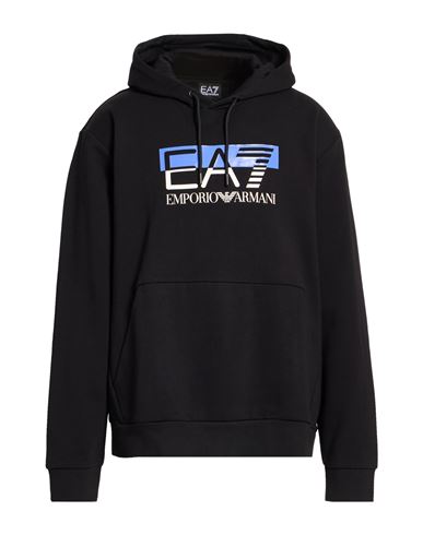 Man Sweatshirt Black Size 3XL Cotton, Polyester, Elastane