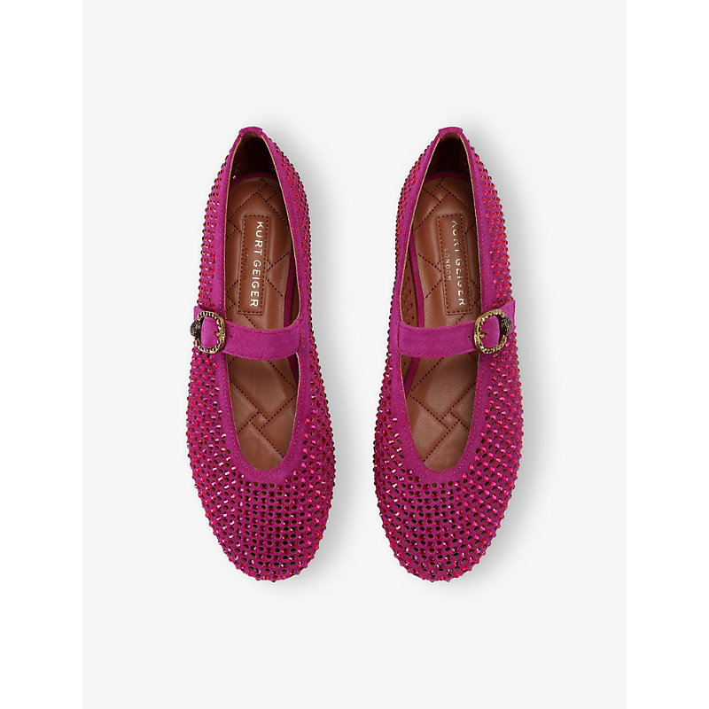 Womens Mayfair Gem Suede Ballet Flats