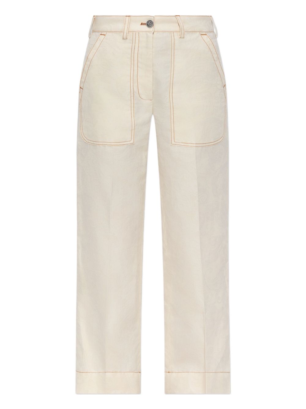 Pocket-detail trousers - White