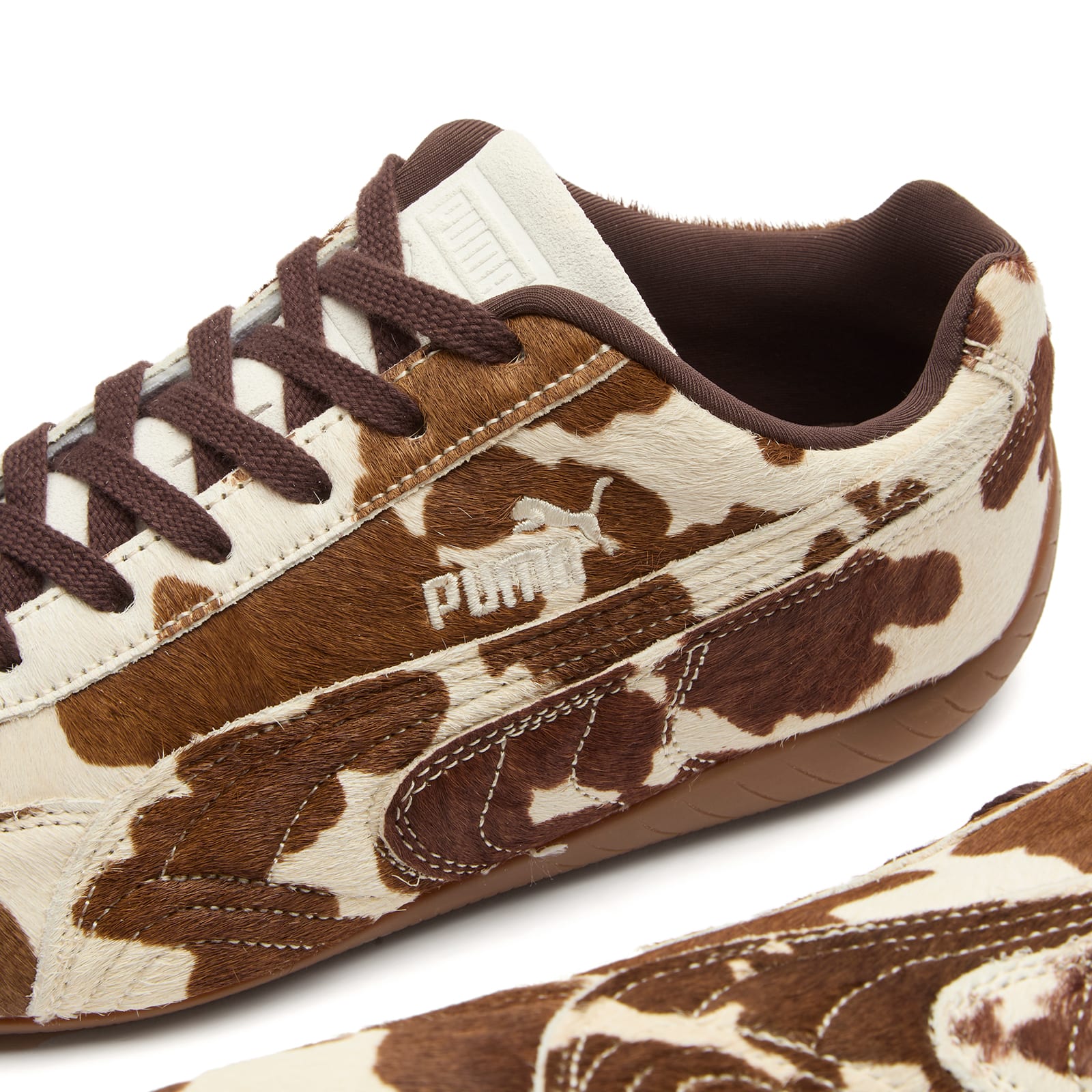 Women s Speedcat Cow Print Sneakers Chocolate Brown / Gu