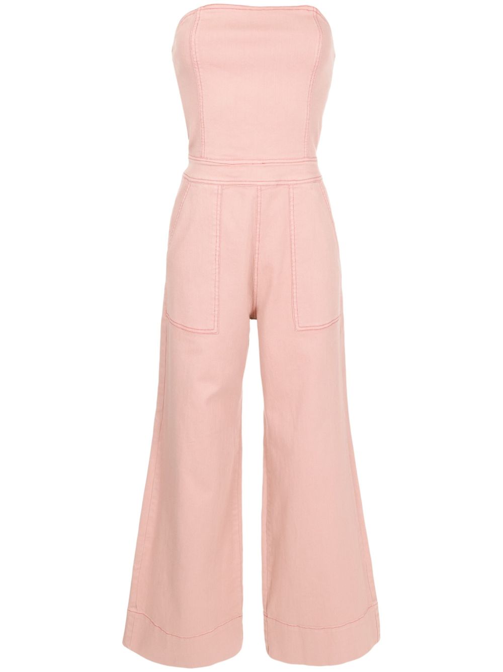Alice strapless denim jumpsuit - Brown