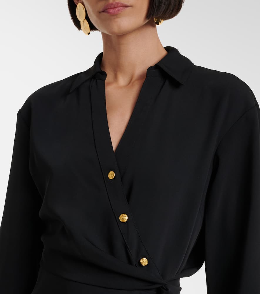 Wright wrapped midi dress