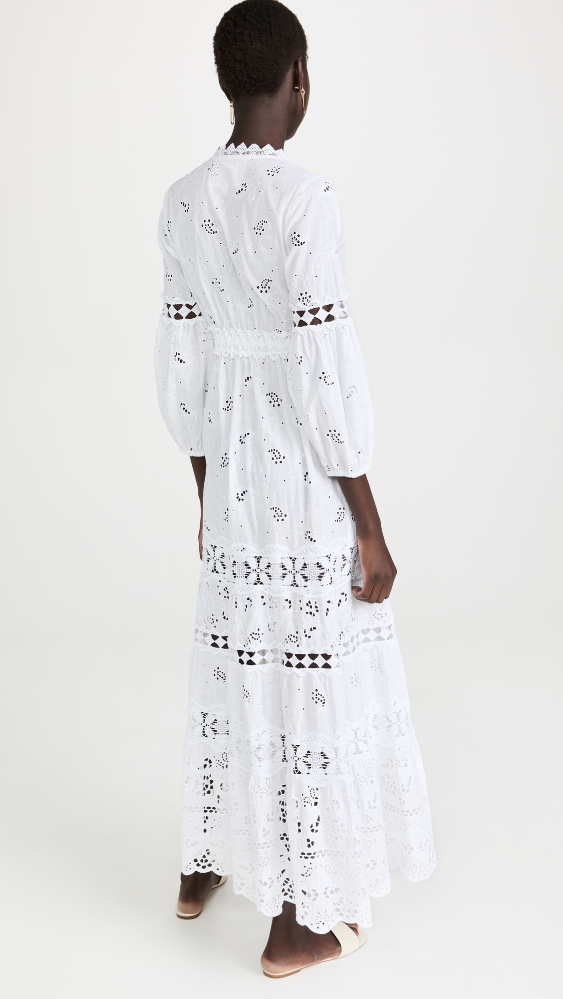 California Eyelet Dress White