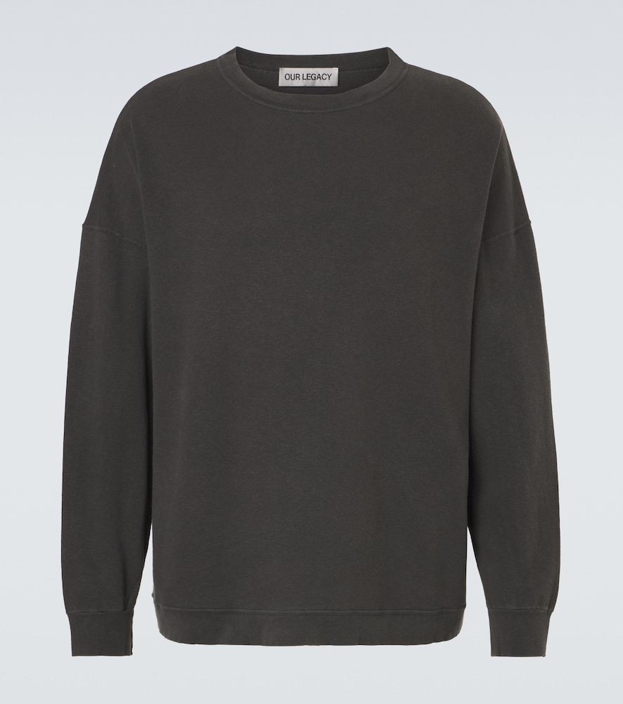 Slack cotton and linen-blend sweatshirt