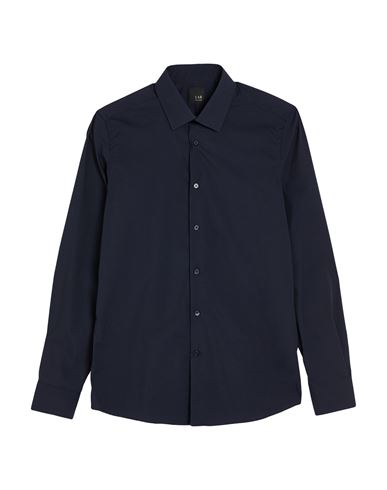 Man Shirt Midnight blue Size 15 Cotton, Polyamide, Elastane