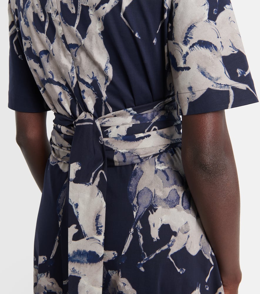 Kirsty printed cotton-blend wrap dress