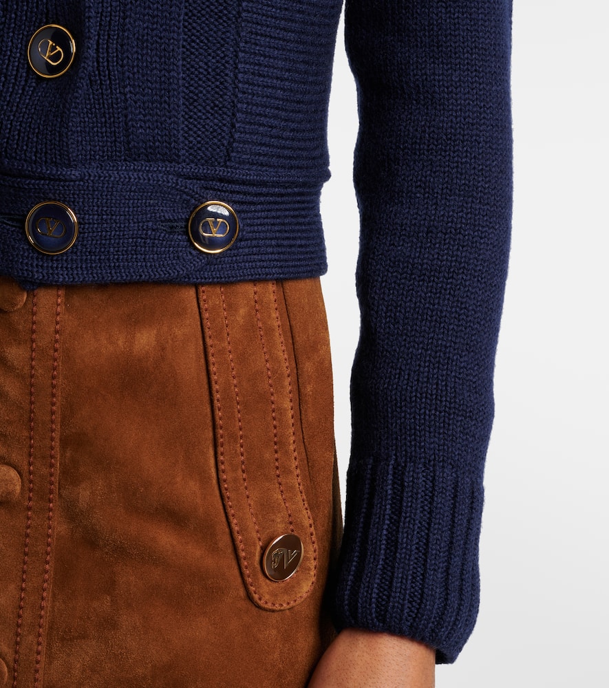 Wool and cotton cardigan