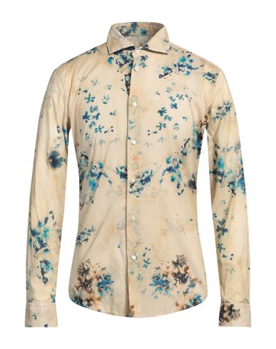 Man Shirt Beige Size 16 Cotton