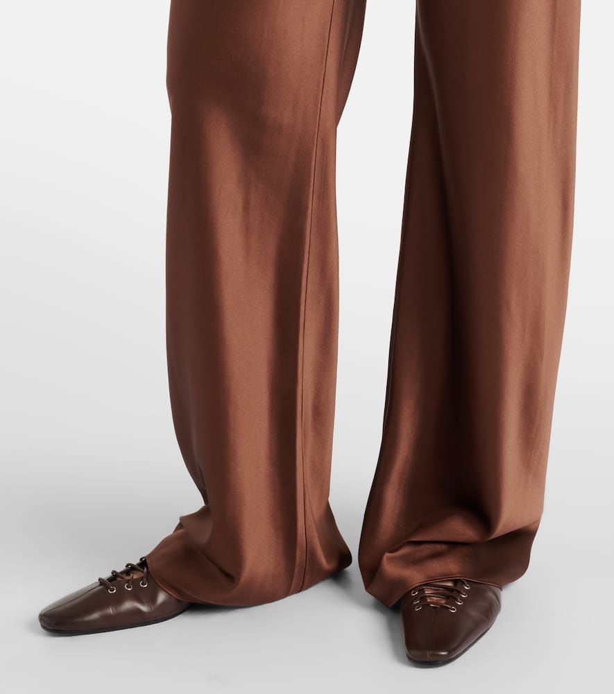 Billie silk-blend straight pants