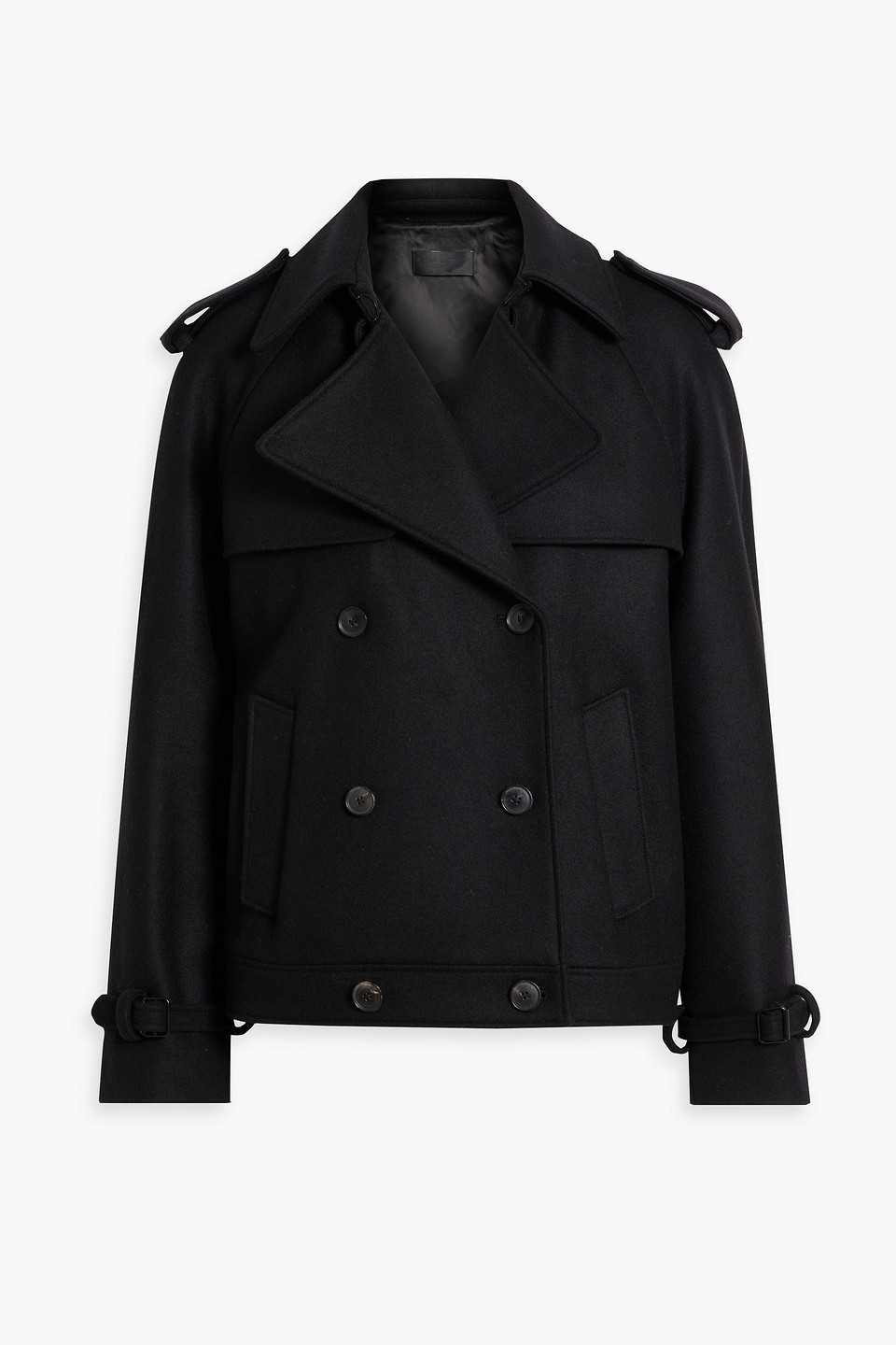 Amaury double-breasted wool-blend felt coat