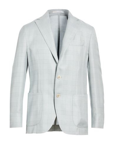 Platinum Man Blazer Light grey Size 40 Cashmere, Silk, Linen