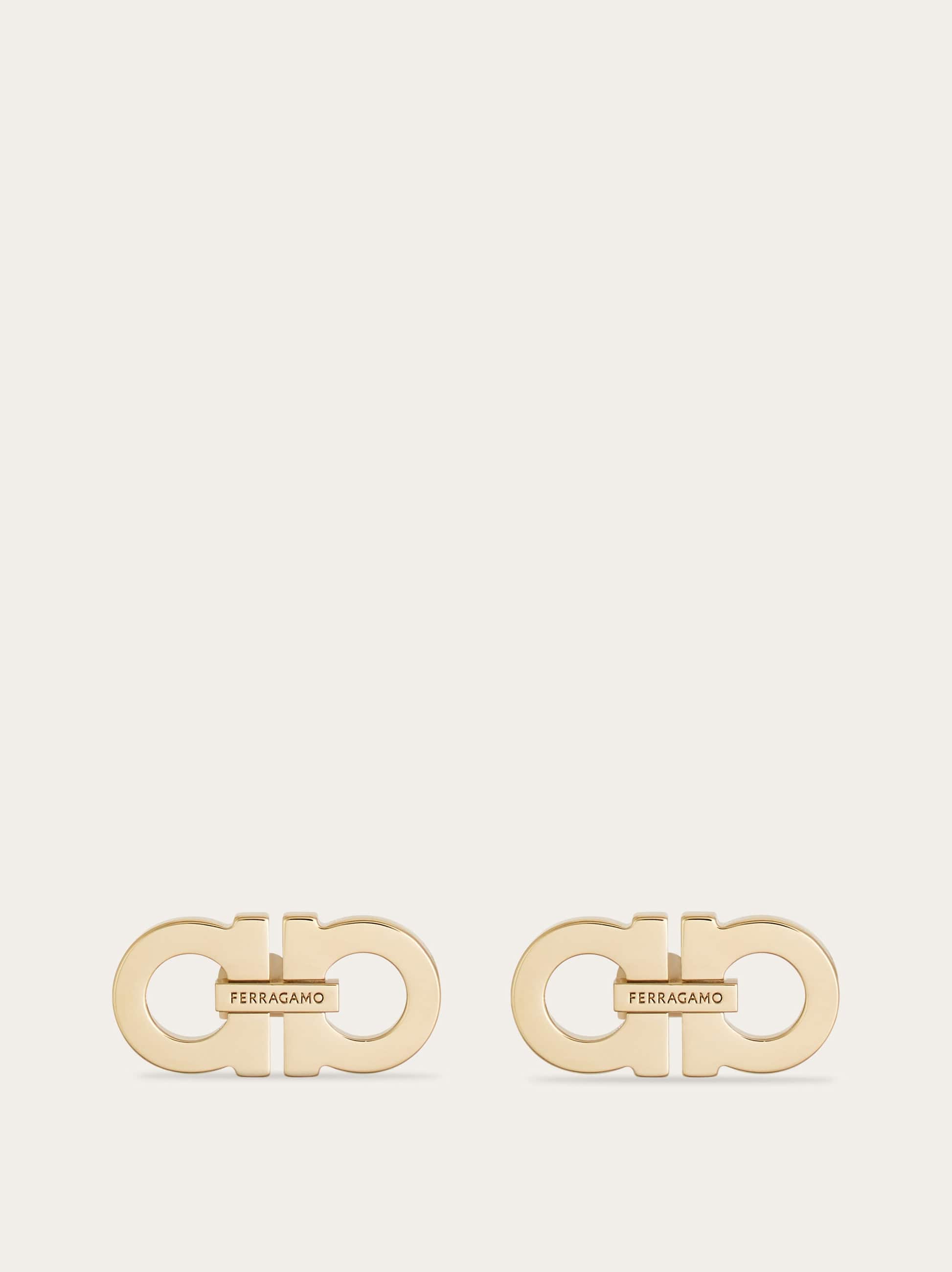 Women Double Gancini earrings Gold