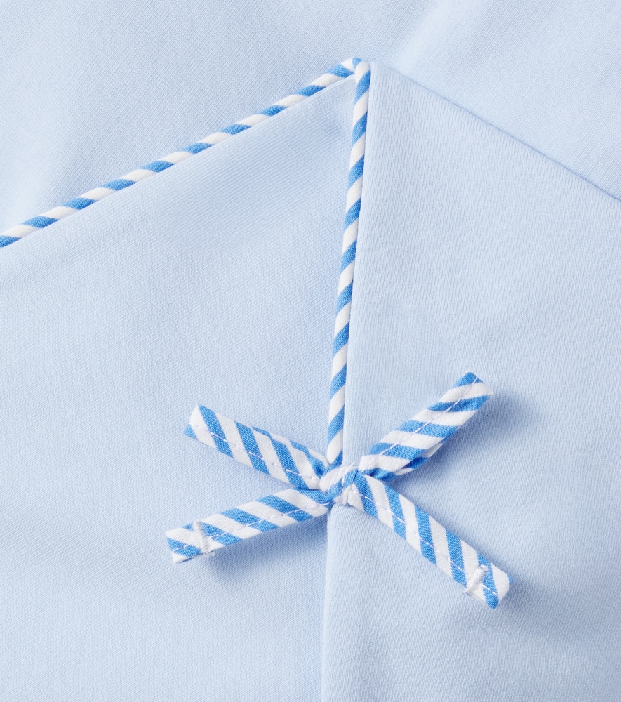 Bow-detail cotton-blend sweatpants