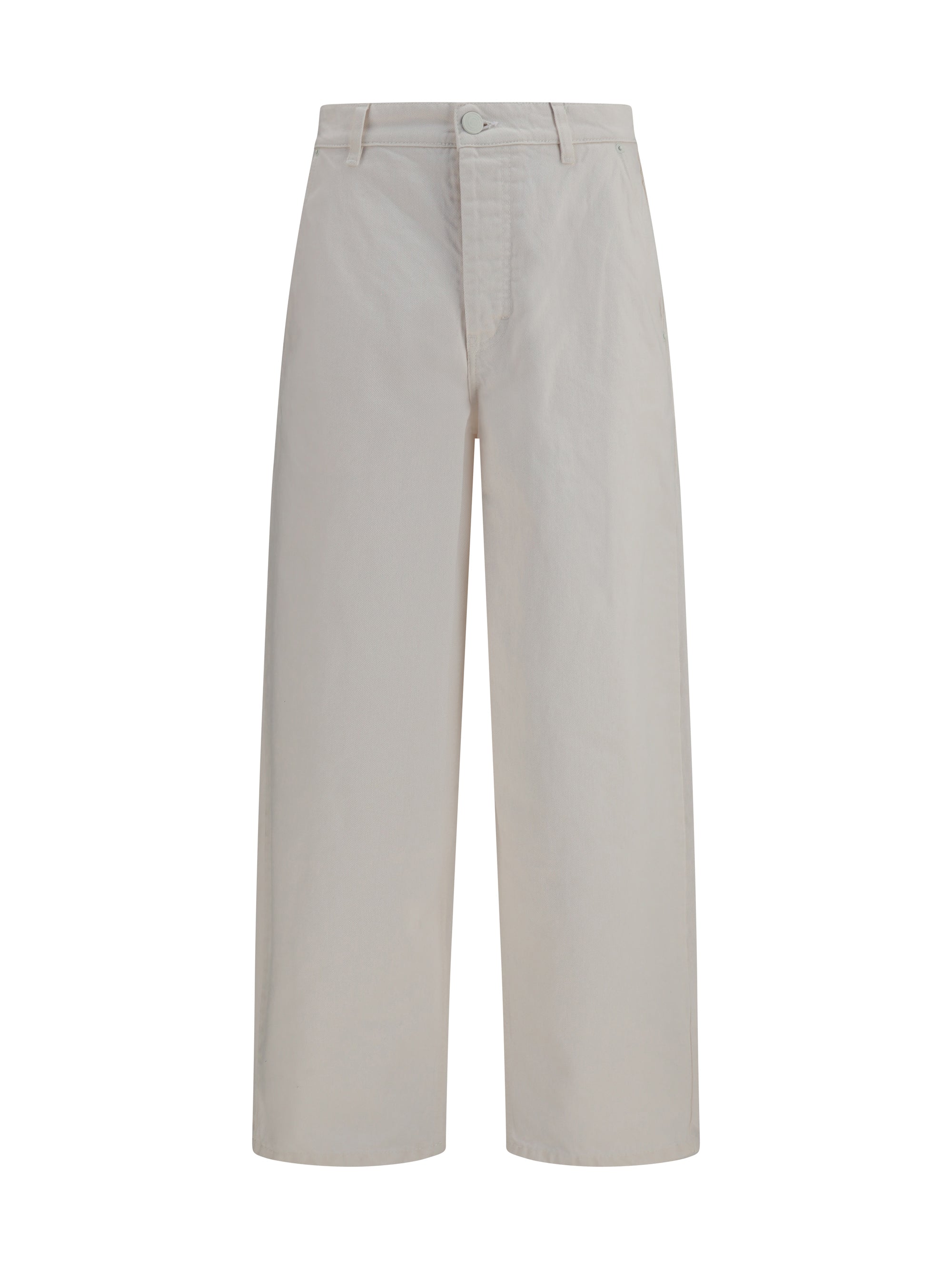 Balloon Cotton Jeans — Beige