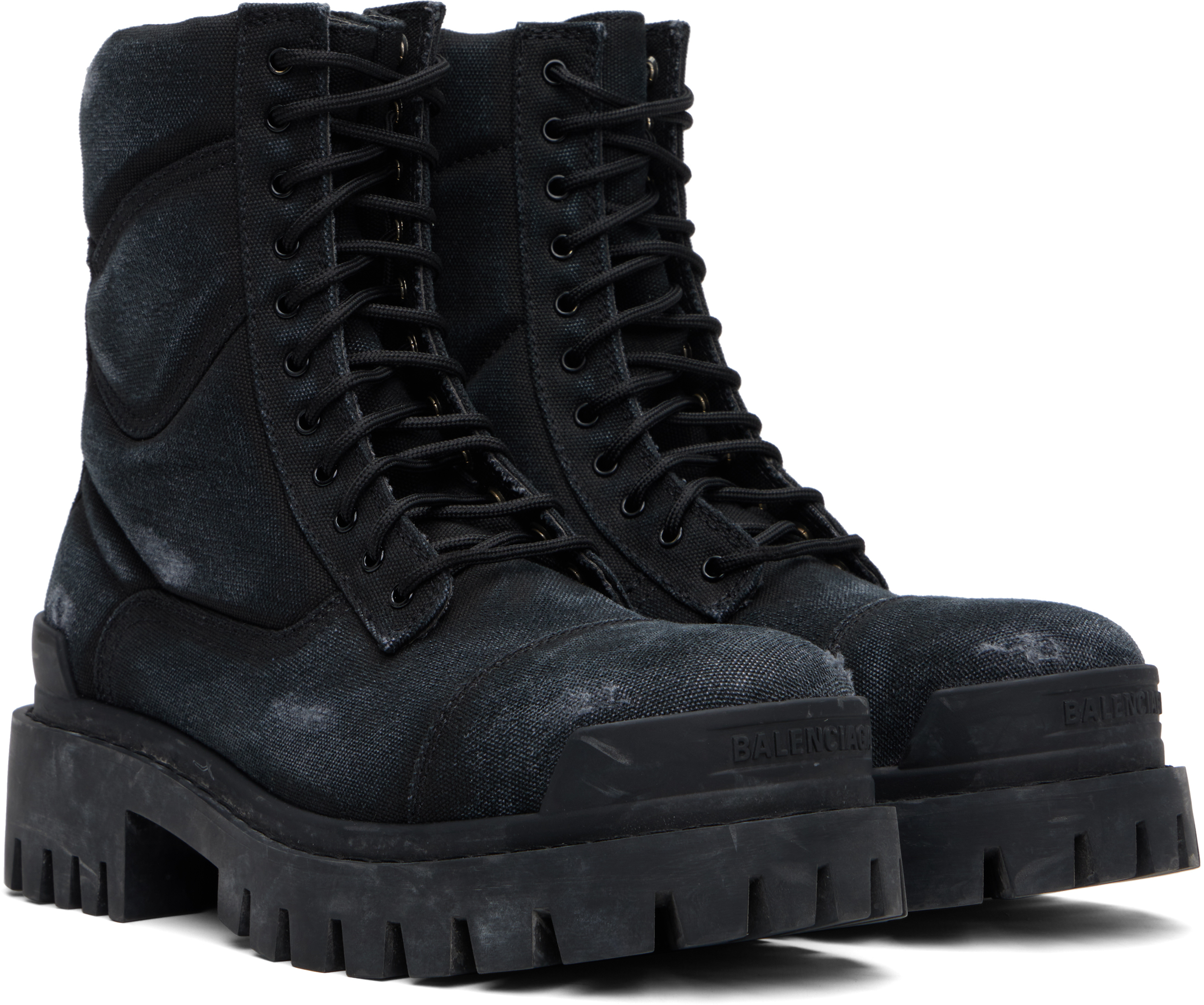 Balenciaga ブラック Strike 20mm コンバットブーツ