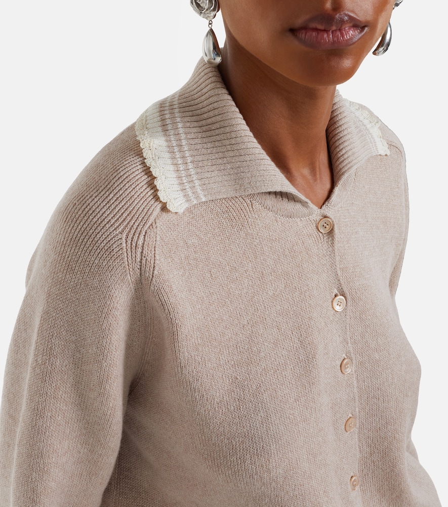 Cotton and cashmere cardigan
