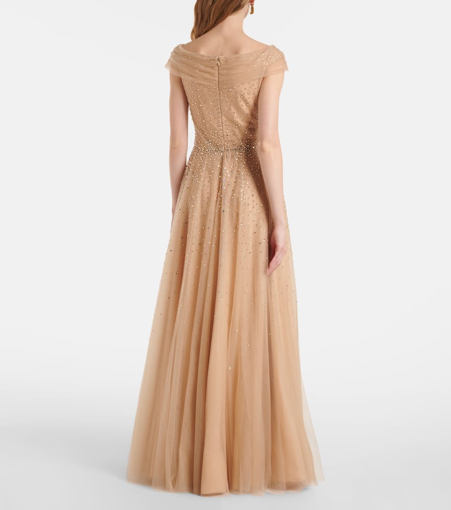 Shayla embellished tulle gown
