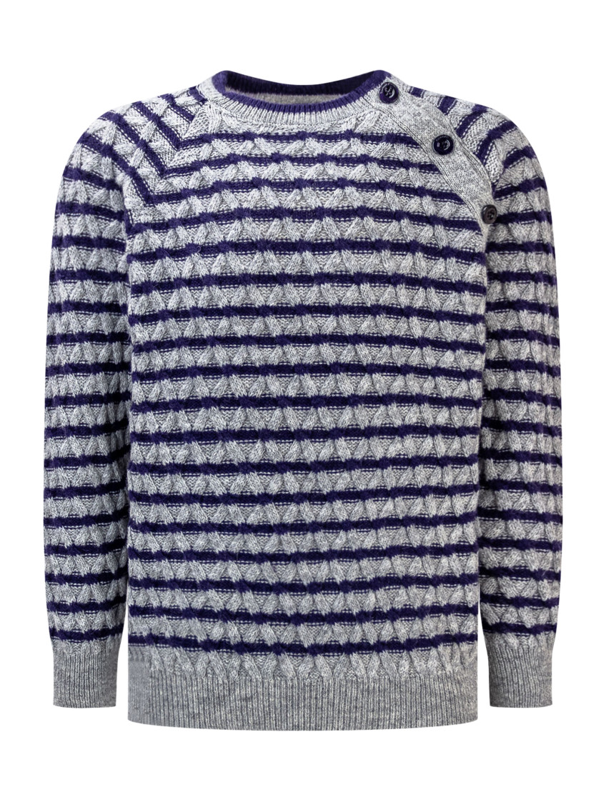 Kids Grey Stripes Sweater