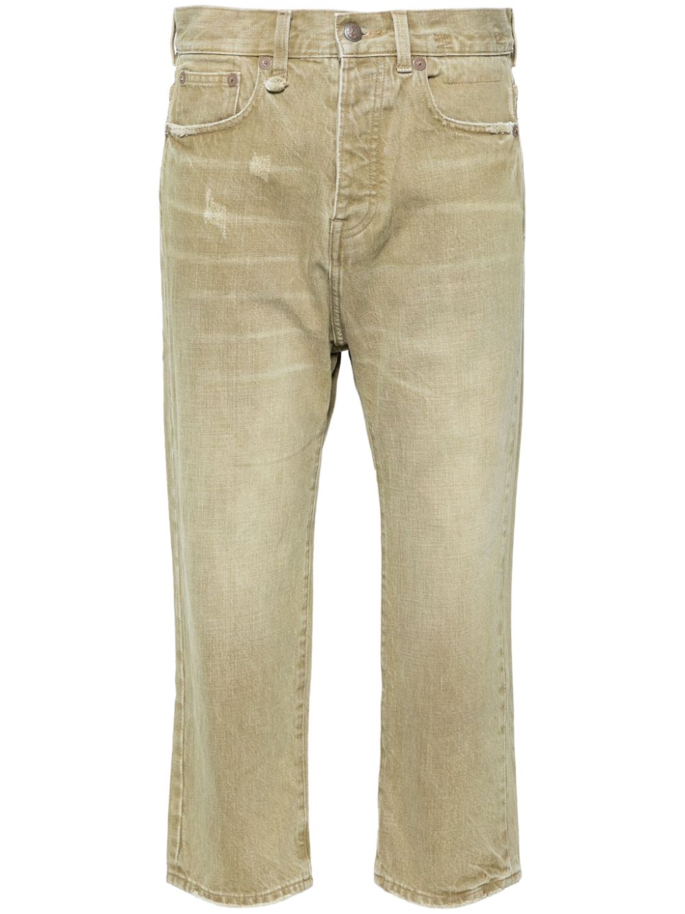 Low-rise cropped jeans - Green