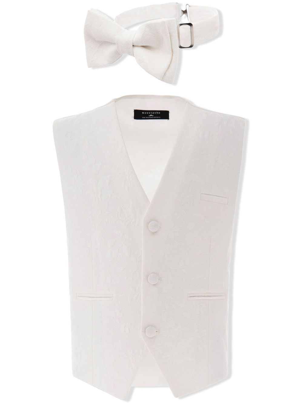Jacquard two-piece waistcoat set - Neutrals