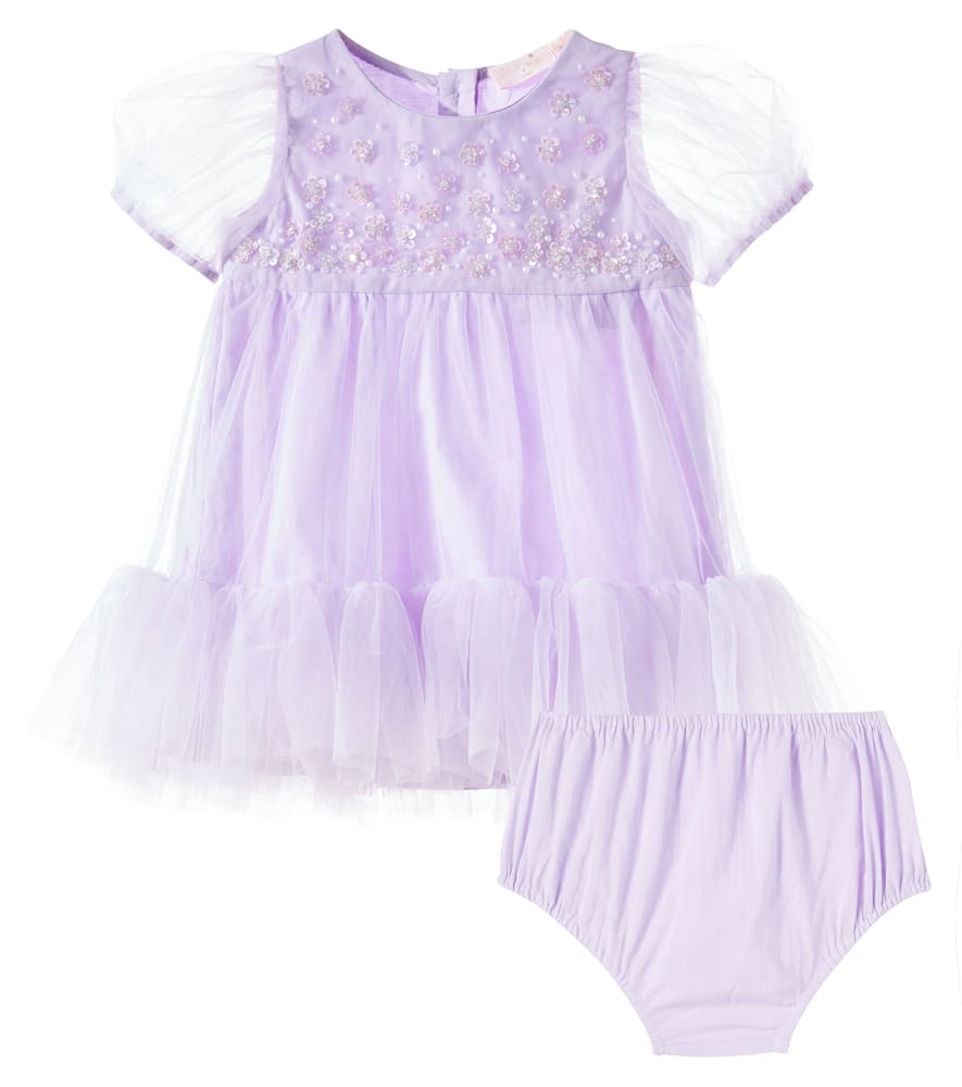 Baby Orchid Radiance set of dress and bloomers