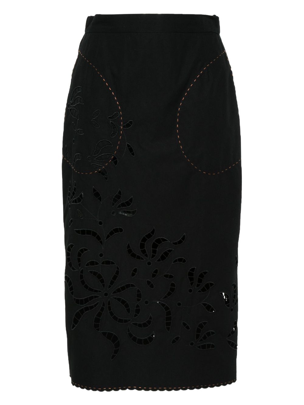 Sisi cotton midi skirt - Black