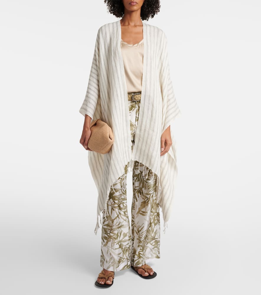 Silk wide-leg pants