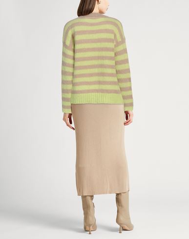Alysi Woman Sweater Lime green Size L Mohair wool, Polyamide, Elastane