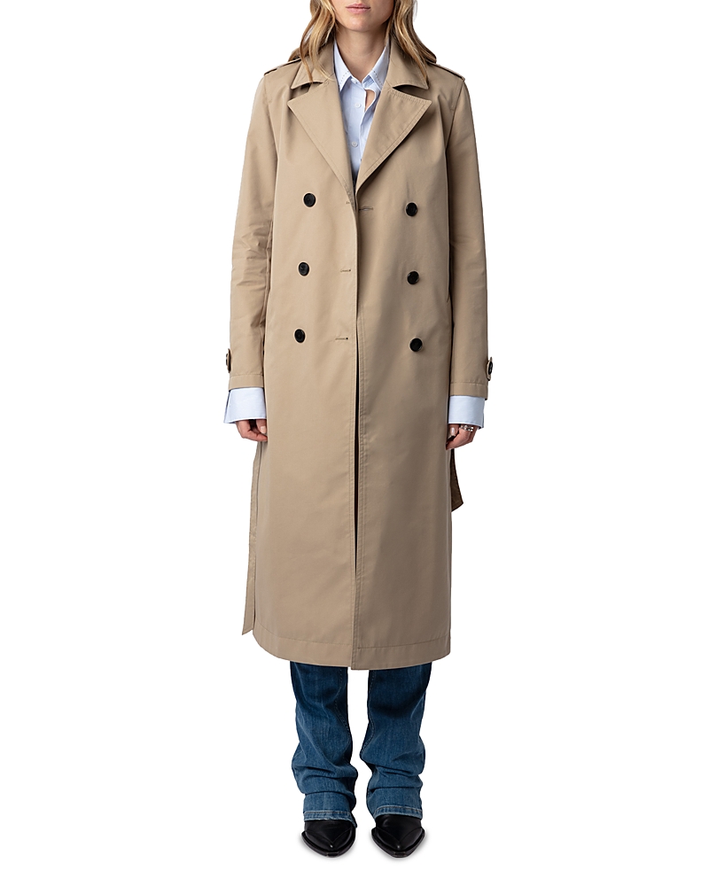 Mandy trench maxi coat - Neutrals