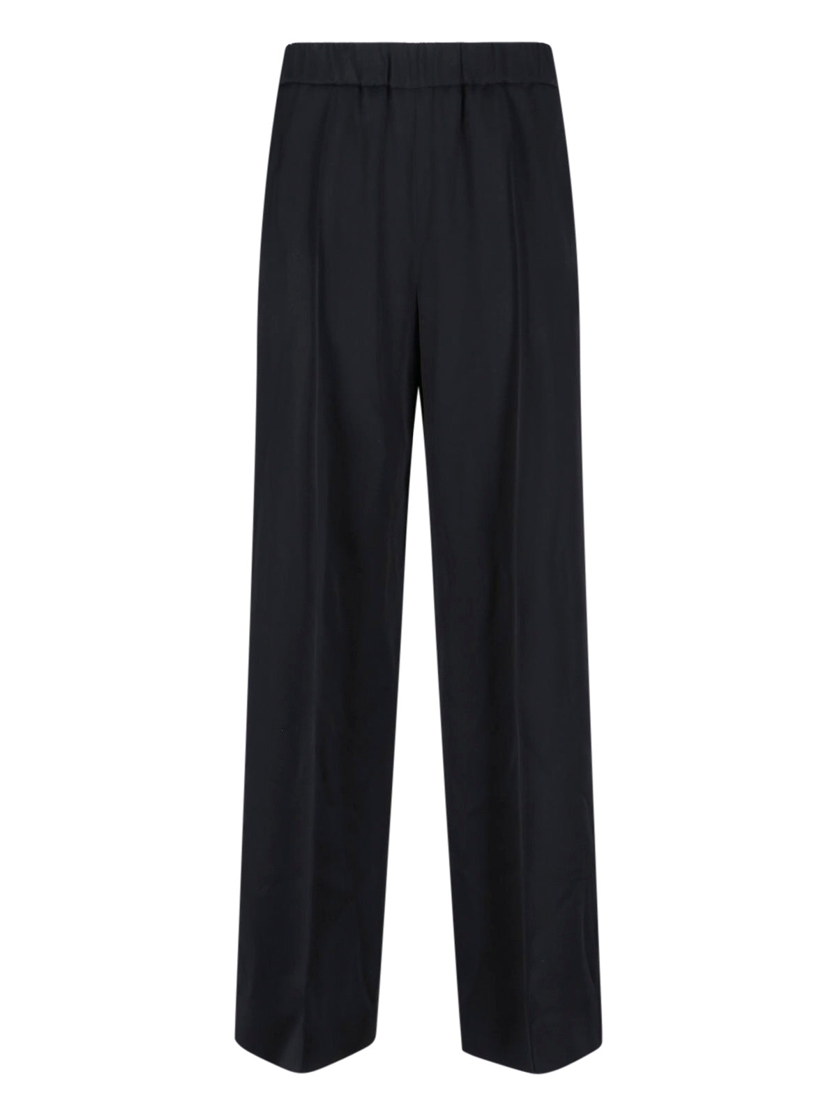 -Inspired Satin-Blend Trousers for Women
