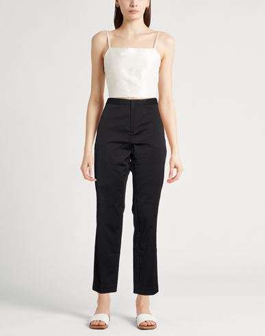 Woman Pants Black Size 8 Cotton, Elastane