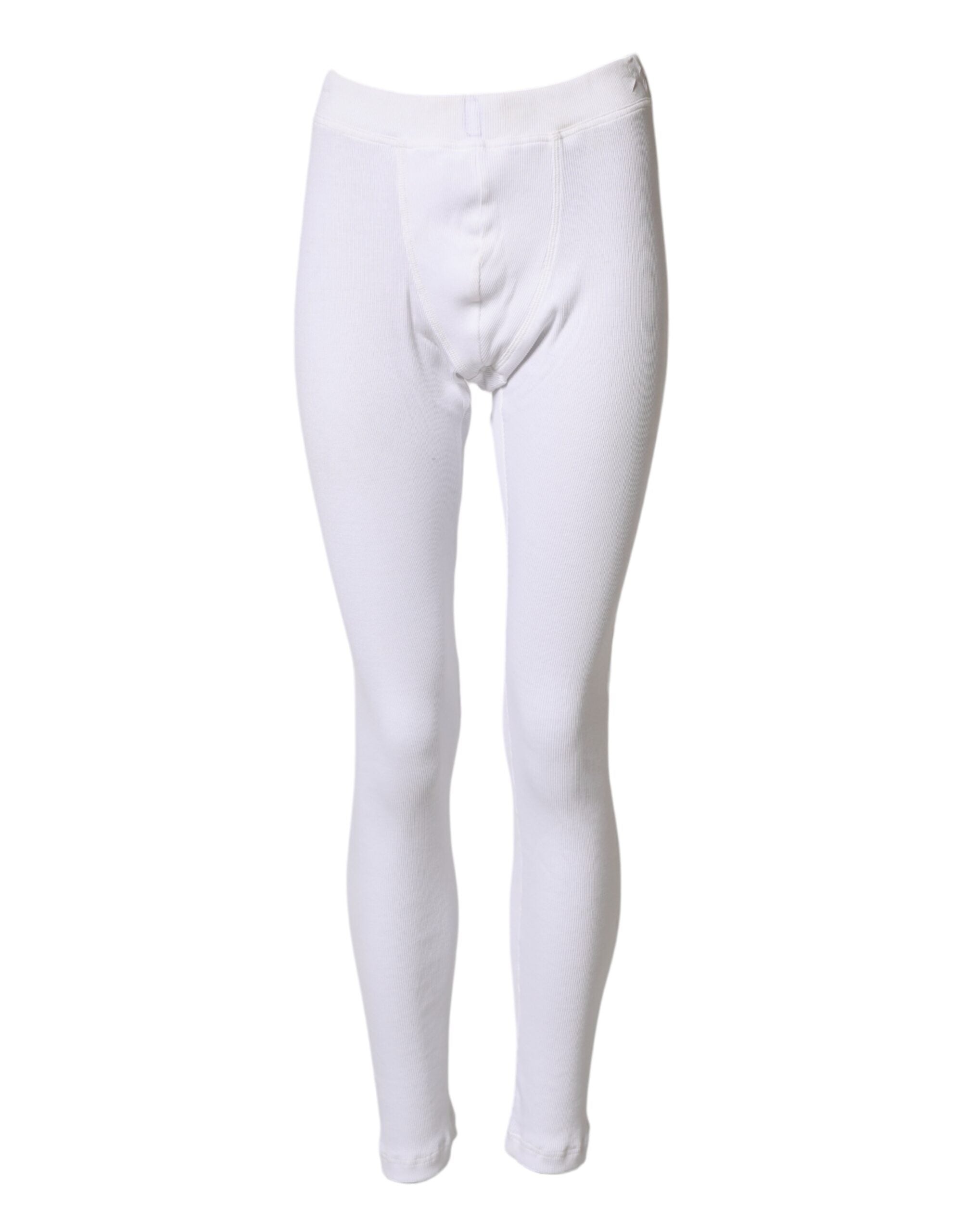 Cotton Mid-Waist Leggings — White