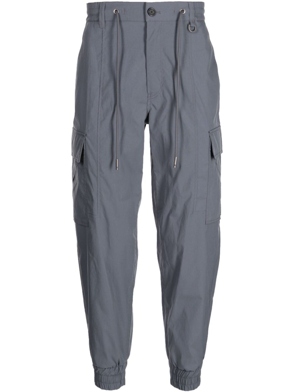 Tapered-leg cargo trousers - Blue